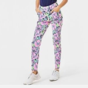 LILLY PULITZER Corso Golf Pant High Tide Navy and pink women’s size 8